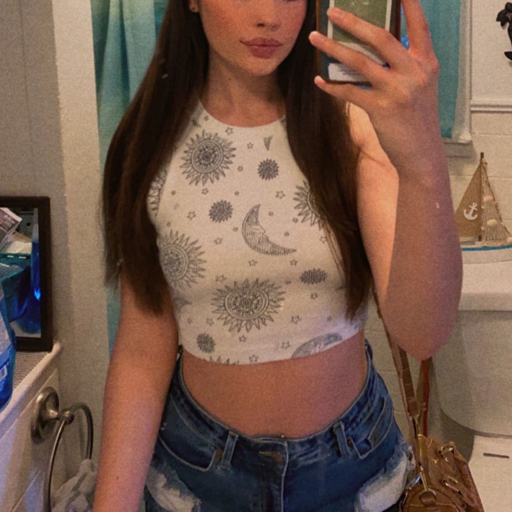 Forever 21 white cropped tank